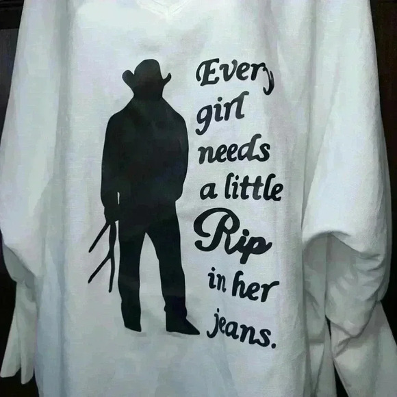 Every Girl Needs A Little Rip in Her Jeans / W’s Blouse / Medium / Yellowstone - Picture 2 of 13